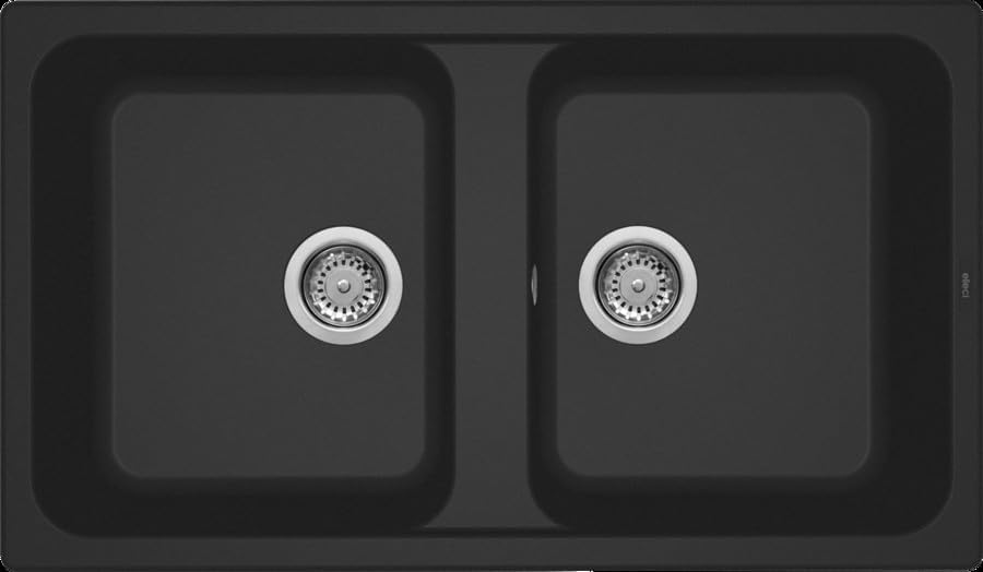 Lavello Elleci 2 Vasche Nero 86x50 | Modello LG245040