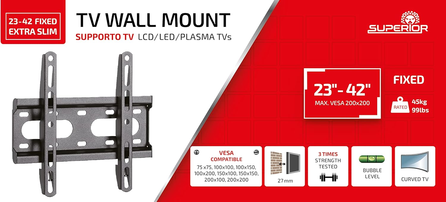 Staffa TV Da 13 A 42 Pollici Superior | Modello SUPSTV001