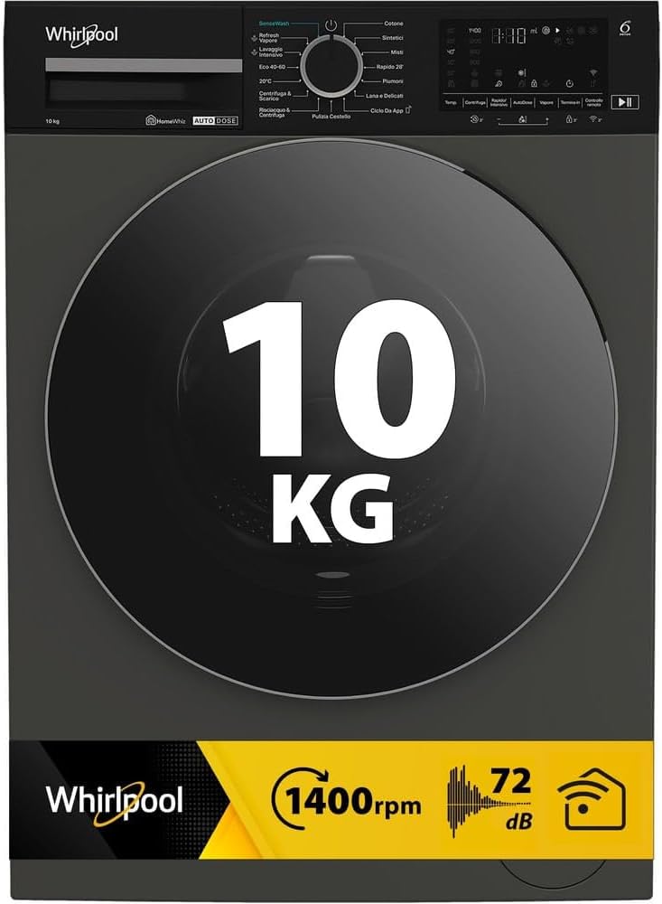 Lavatrice 10 kg WHIRLPOOL silver | Modello WPM 011G ADS IT. Prodotto nuovo senza imballo con possibili difetti estetici