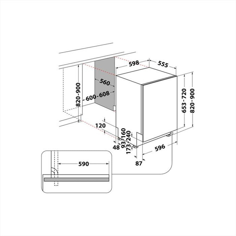 Lavastoviglie Incasso Whirlpool Wio Pelg | Modello 3O540 prodotto nuovo senza imballo e con difetti estetici