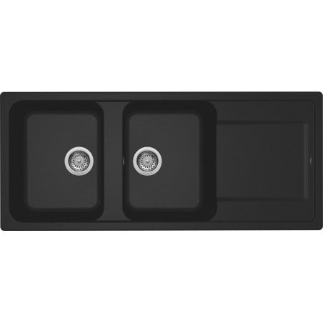 Lavello Nero Elleci Con 2 Vasche Piu Gocciolatoio | Modello LG2500040  NUOVO E IMBALLATO