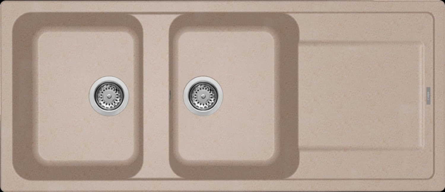Lavello Avena Elleci 2 Vasche Piu' Gocciolatoio Life 116x50 | Modello LG250051