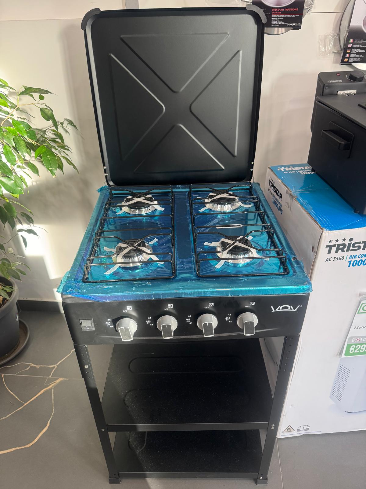 Cucina Nera 60x60cm Vov Mensola D'appoggio. Prodotto Con Un Anno Di Garanzia