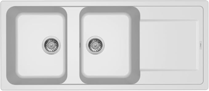Lavello Elleci Bianco 116 2 Vasche Con Gocciolatoio | Modello LG250068
