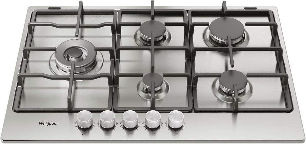 Piano cottura 5 fuochi WHIRLPOOL acciaio | Modello KGML761I