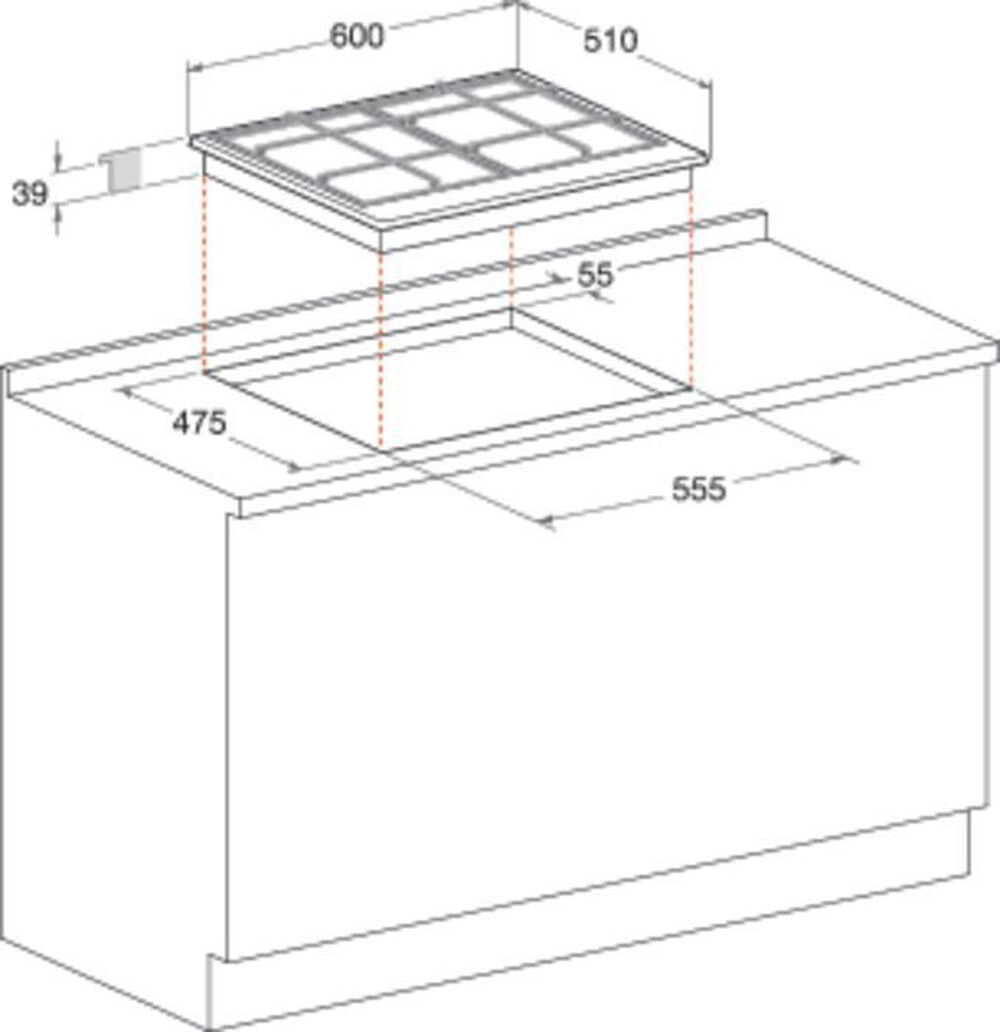 Piano Cottura 4 Fuochi Hotpoint Ariston Avena Modello Pcn 640 T (av) R /ha