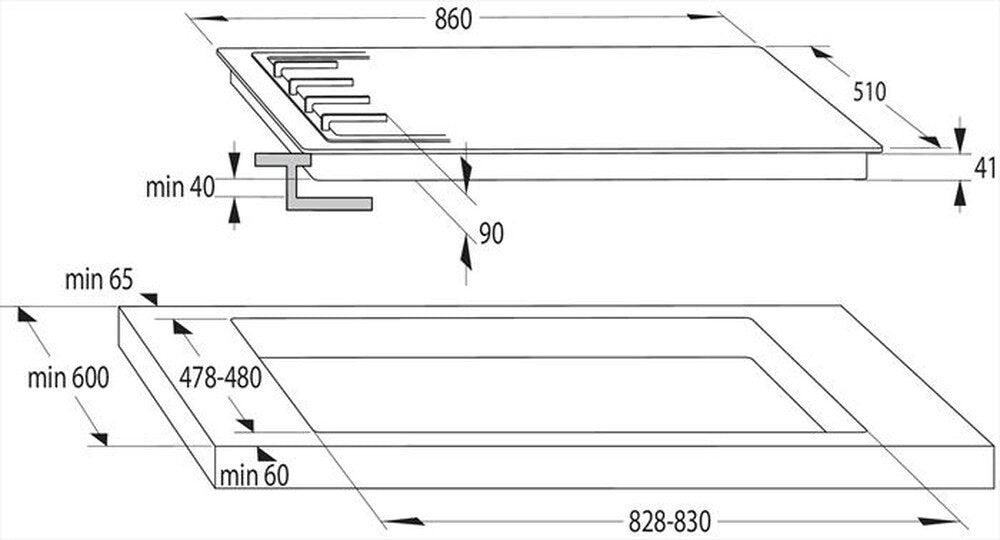 Piano Cottura 5 Fuochi Hisense Acciaio 86CM | Modello GM973XF