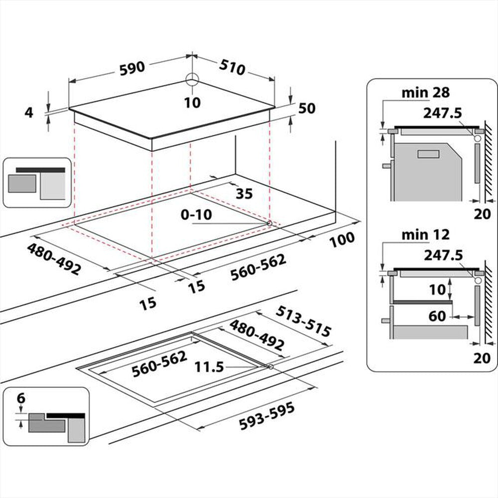 Piano Cottura 4 Fuochi A Induzione Hotpoint Ariston Hq Ne | Modello 5660S