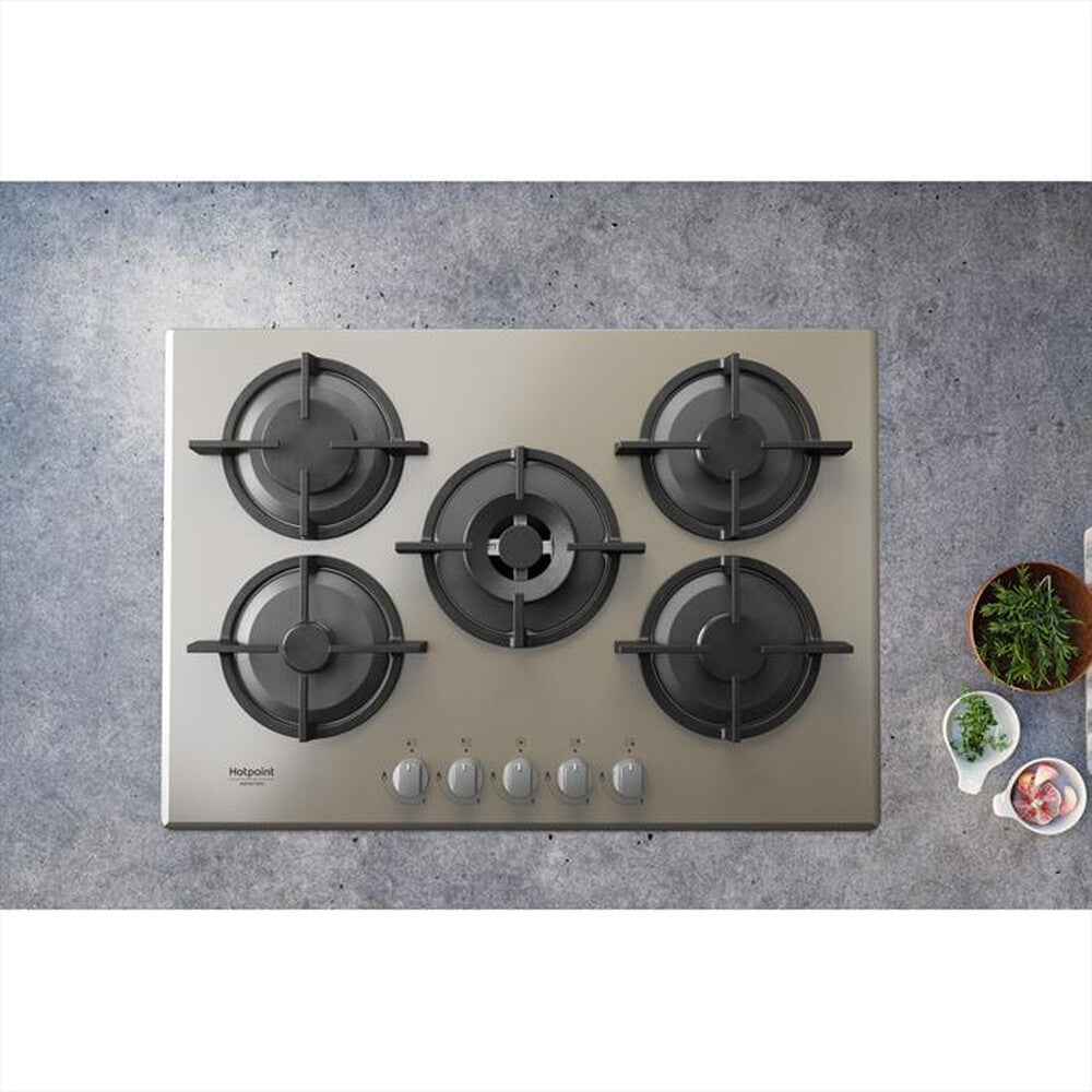 Piano cottura 5 fuochi HOTPOINT ARISTON champagne | 
Modello HAGD 72S/CH