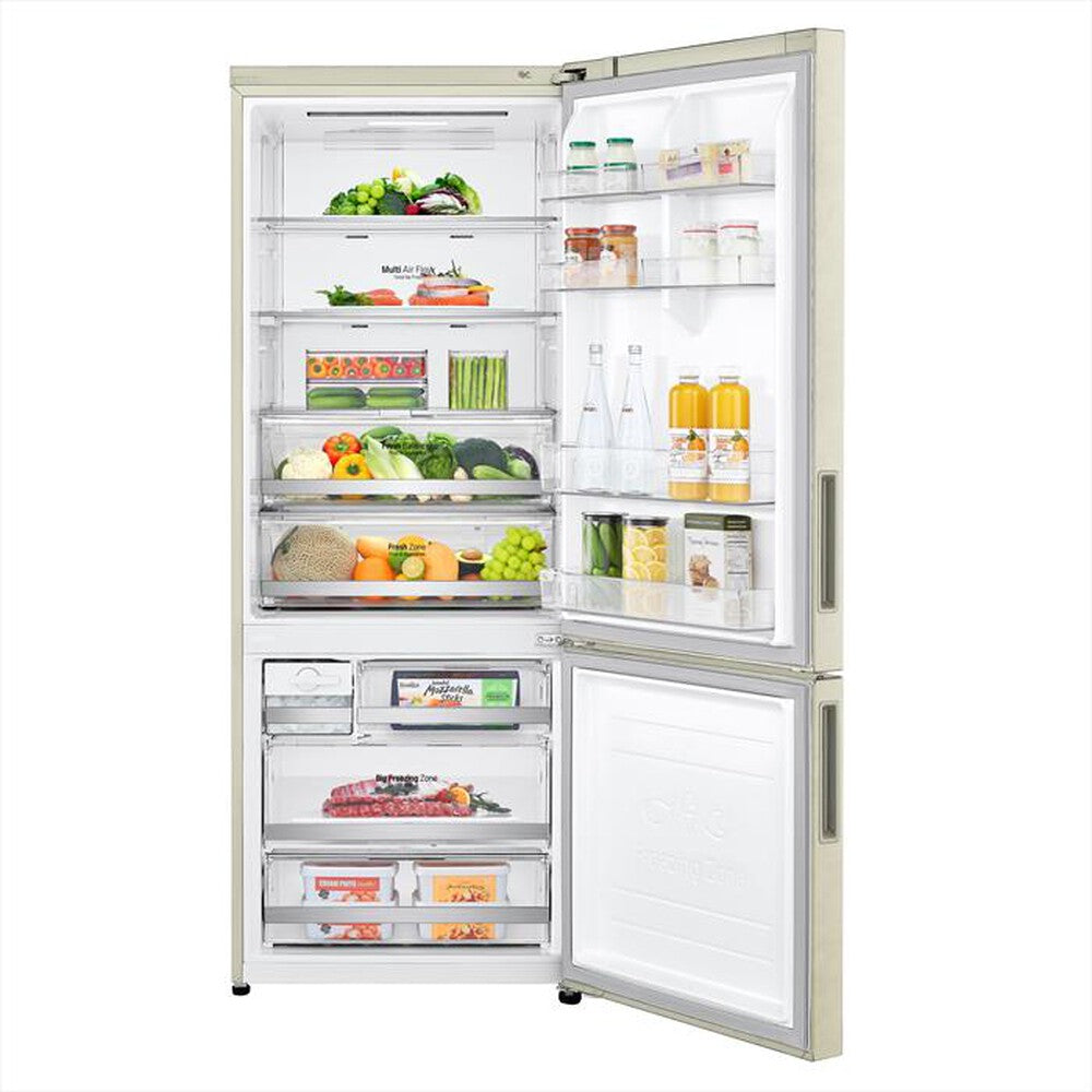 Frigorifero LG Beige 70 CM Congelatore Sotto | Modello GBB567SECMN