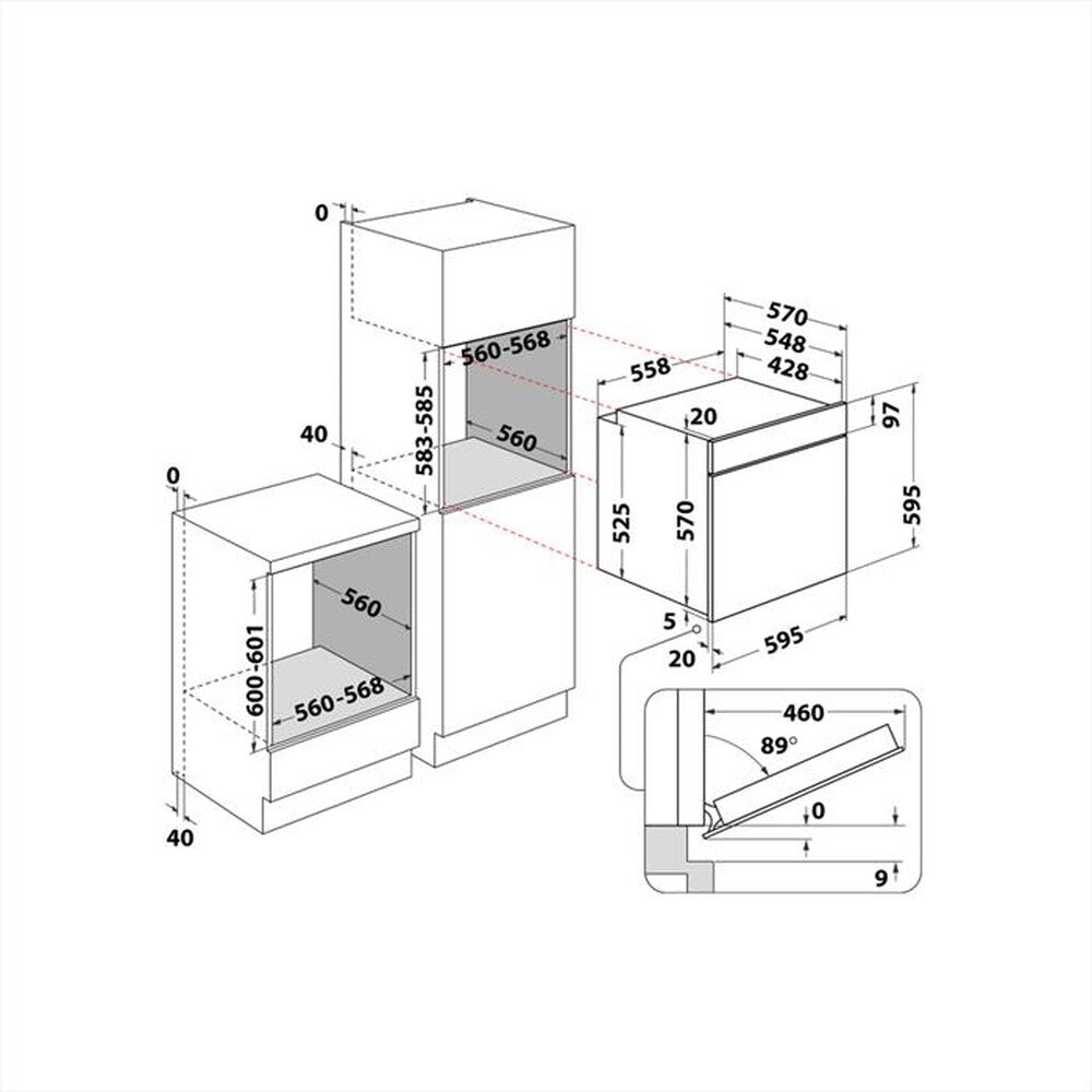Forno WHIRLPOOL nero | Modello OMSR58RU1SB. Prodotto nuovo senza imballo