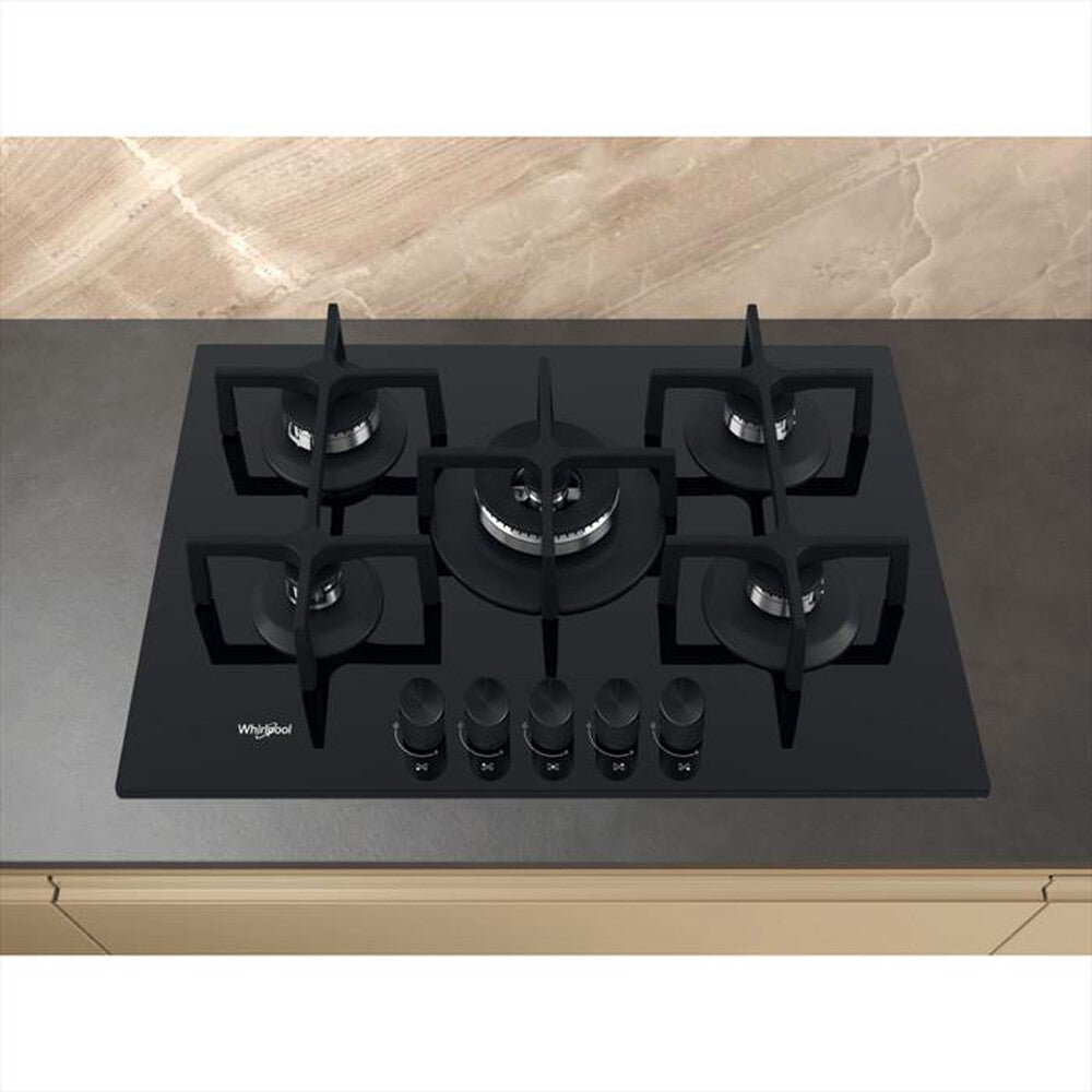 Piano Cottura 5 Fuochi Whirlpool Vetro Nero Goa | Modello 7523/NB1