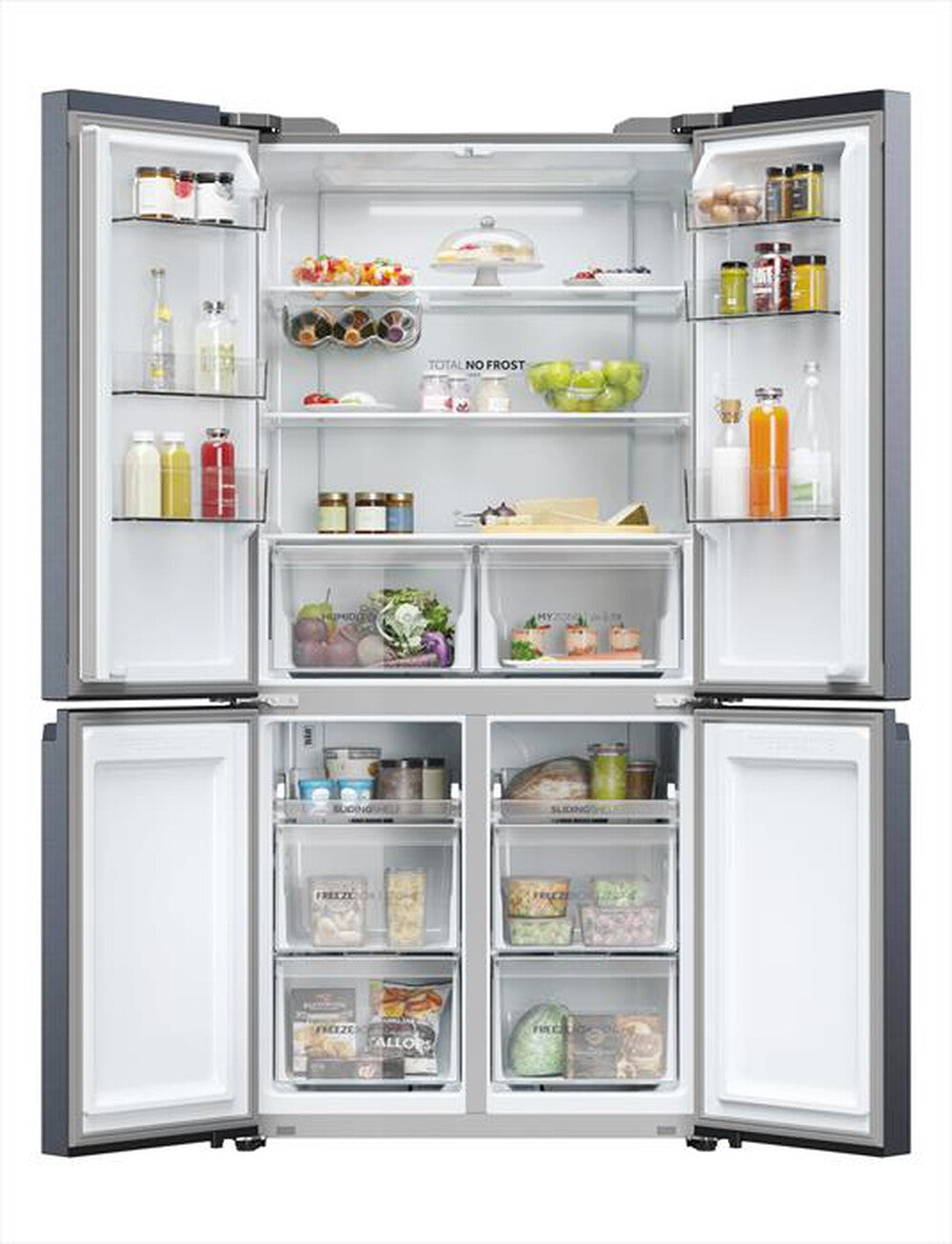 Frigorifero Americano Haier 4 Porte Nero 90x190 | Modello HCR5919ENMB