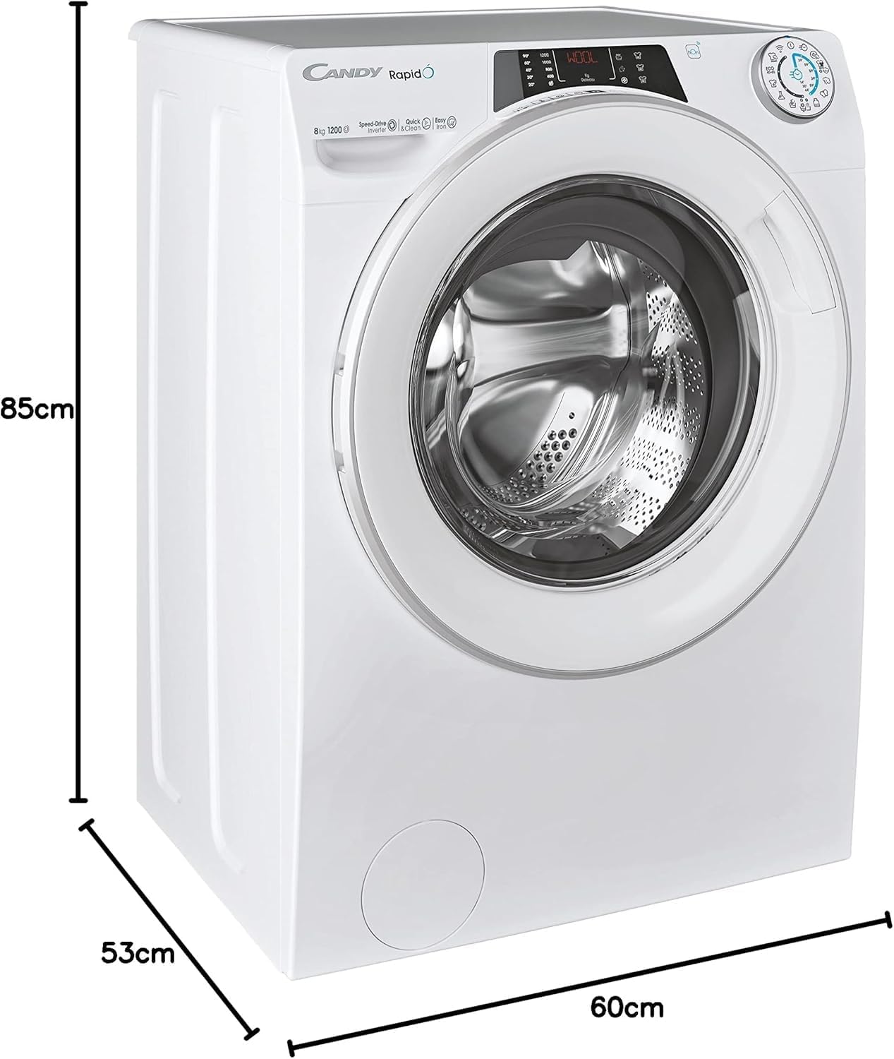 Lavatrice 8 KG Candy Ri. | Modello RO1284DWMST/1-S prodotto nuovo senza imballo con piccoli difetti estetici