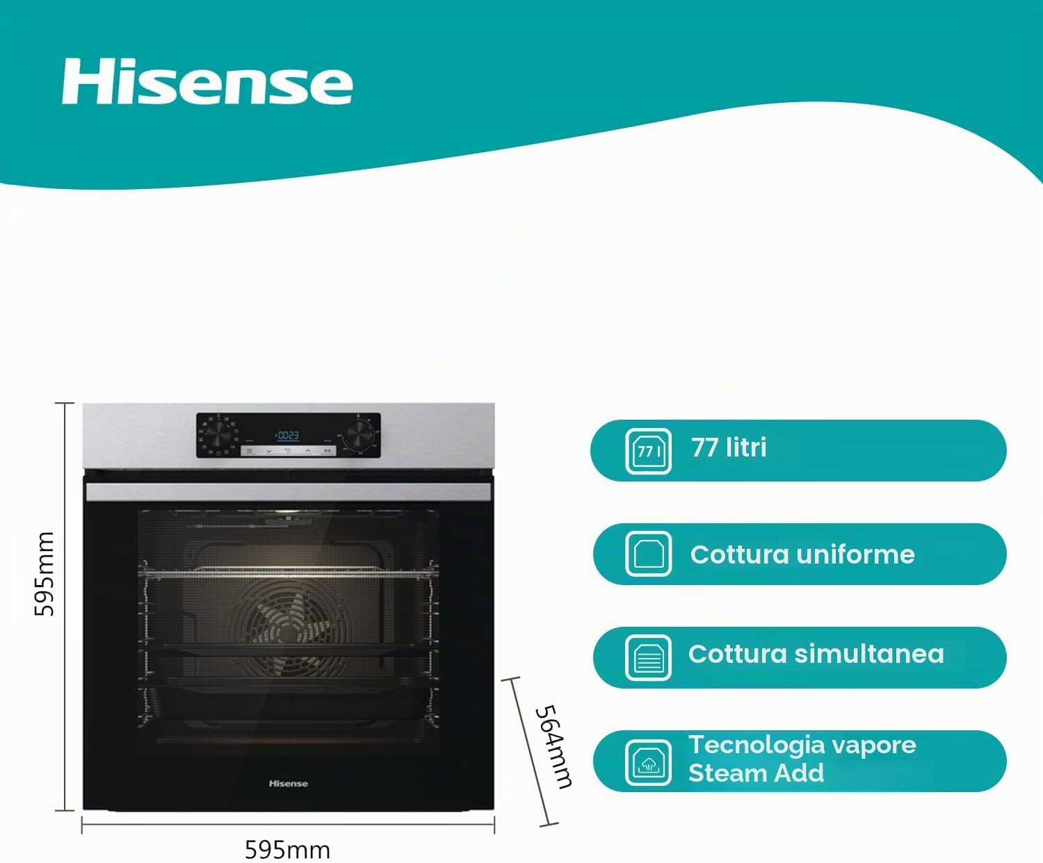 Forno HISENSE | Modello BSA65211CX. Prodotto nuovo con possibile difetto estetico