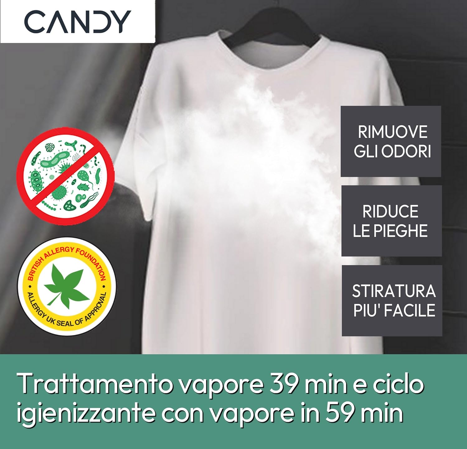 Lavatrice 8 KG Candy Ri. | Modello RO1284DWMST/1-S prodotto nuovo senza imballo con piccoli difetti estetici
